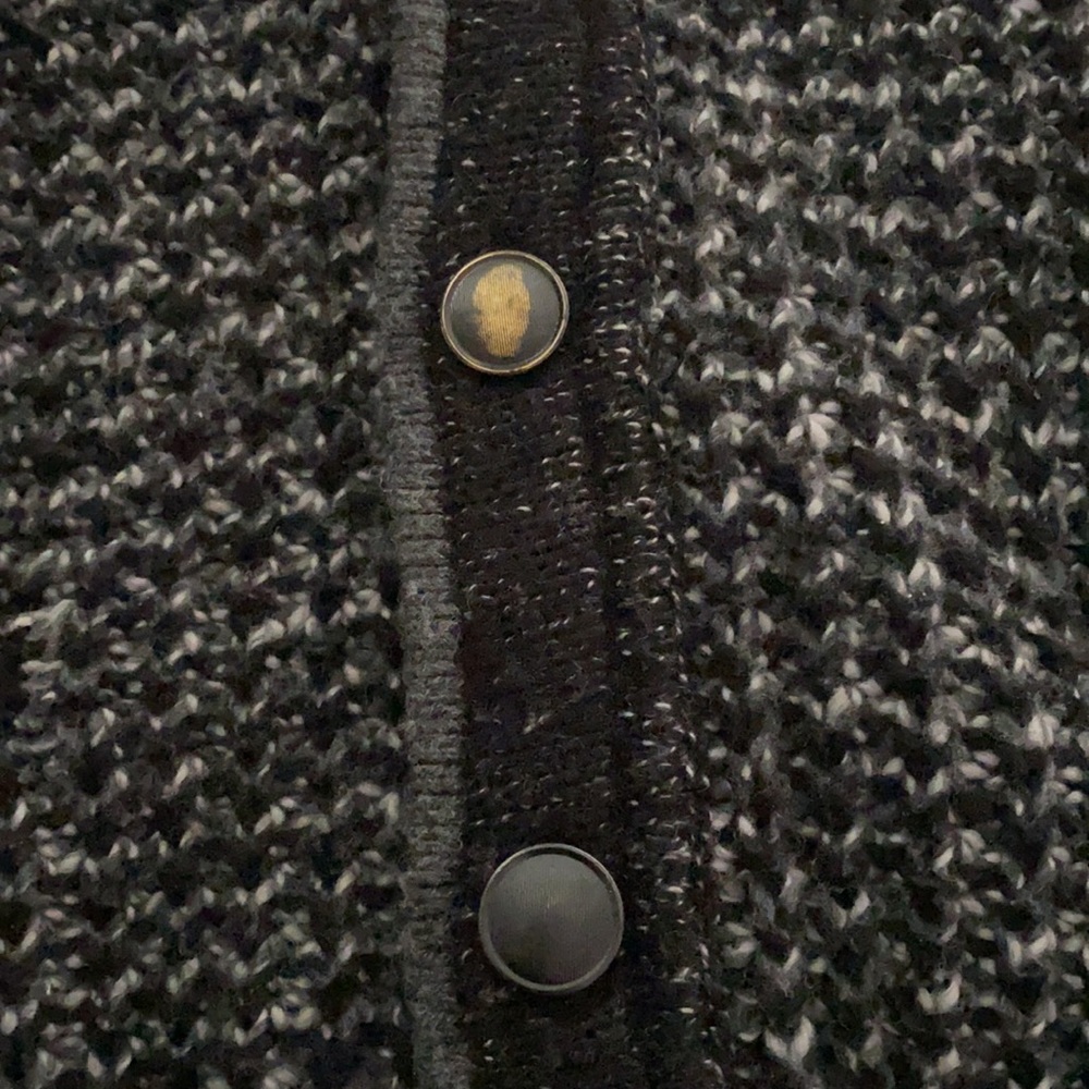 Neiman Marcus Rag & Bone men’s black/gray cardigan knit sweater Size Large - Picture 7 of 9
